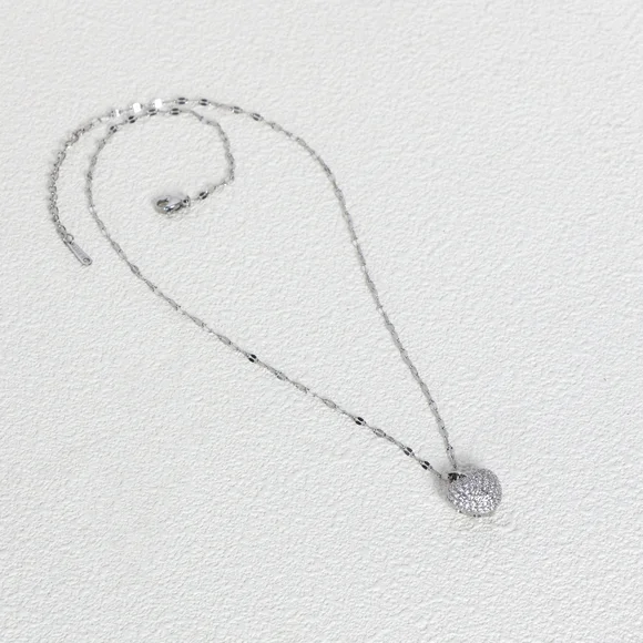 Sliver & Gold heart diamond necklace - Picture 5 of 5